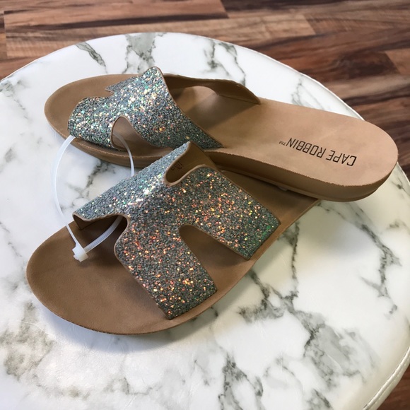 ‼️ Blue Sparkle H Inspired Fashion Sandals - Picture 7 of 7